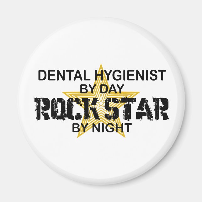 Dental Hygienist Rock Star Magnet (Front)