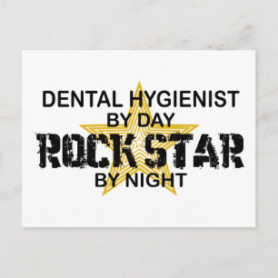 Dental Hygienist Rock Star Postcard
