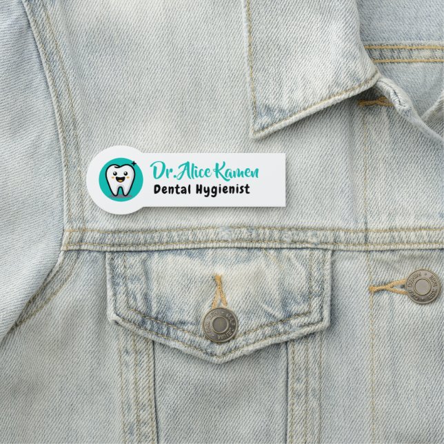 Dental Hygienist | Smile Tooth Name Tag (In Situ)