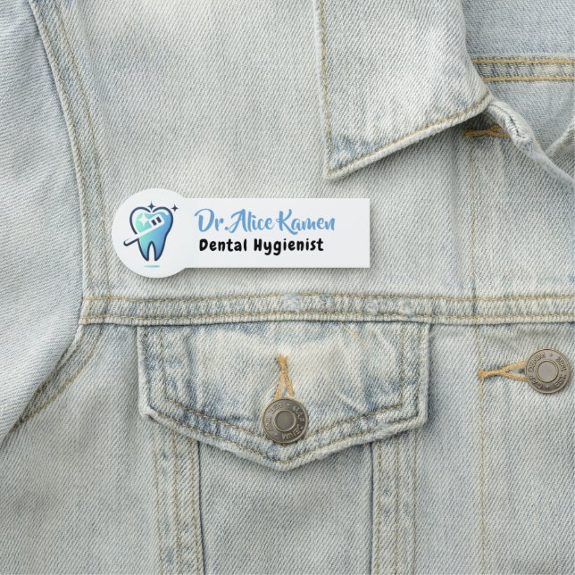 Dental Hygienist | Smile Tooth Name Tag (In Situ)