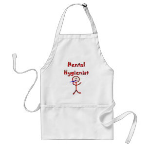 Dental Hygienist Stick Person With Toothbrush Standard Apron