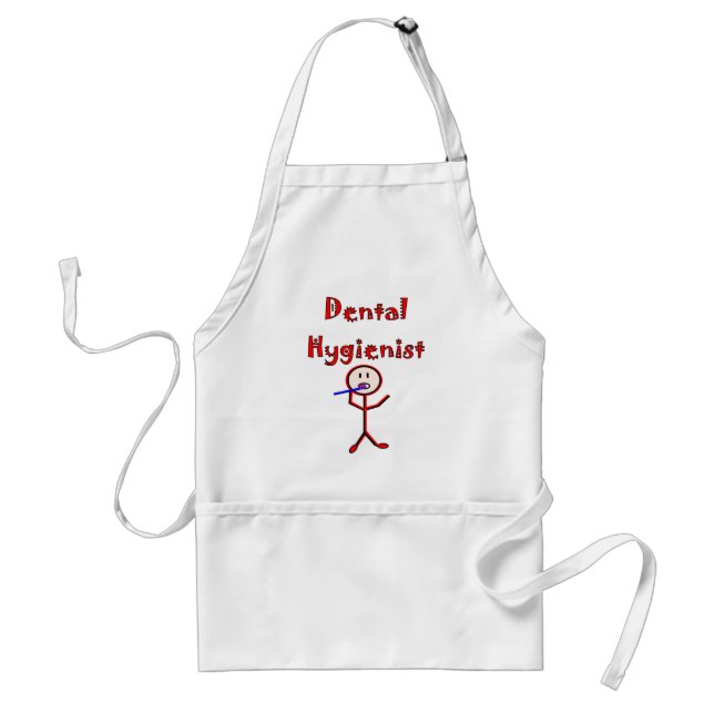 Dental Hygienist Stick Person With Toothbrush Standard Apron (Front)