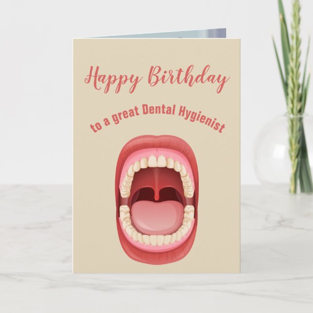 Dental Hygienist, Technician, Dentist Birthday Fun Holiday Card (Front)