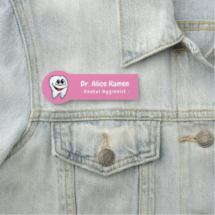 Dental Hygienist   Teeth Logo Name Tag