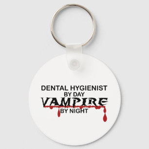 Dental Hygienist Vampire by Night Key Ring