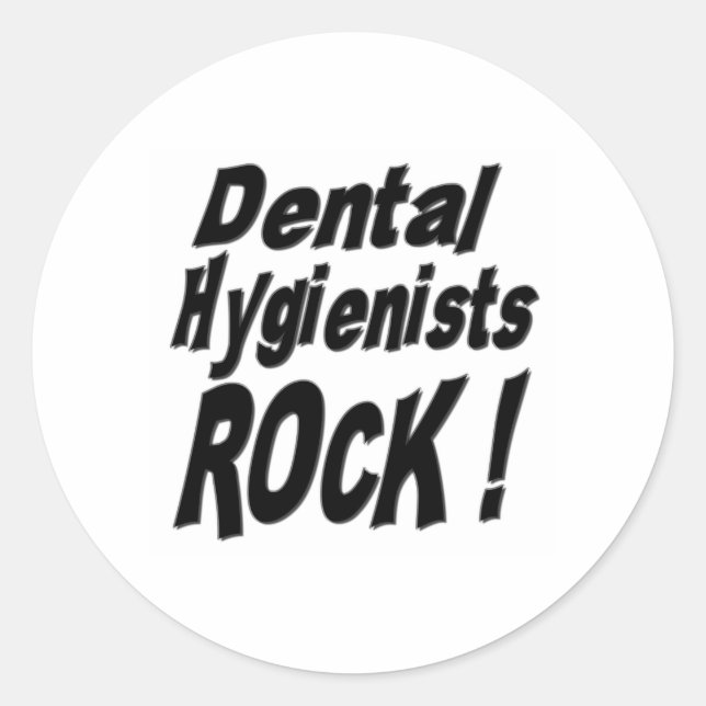 Dental Hygienists Rock! Sticker (Front)