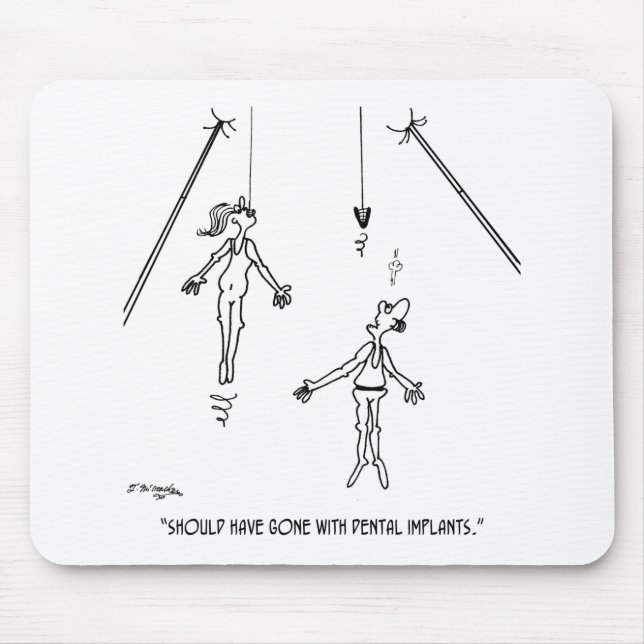 Dental Implant Cartoon 9468 Mouse Mat (Front)