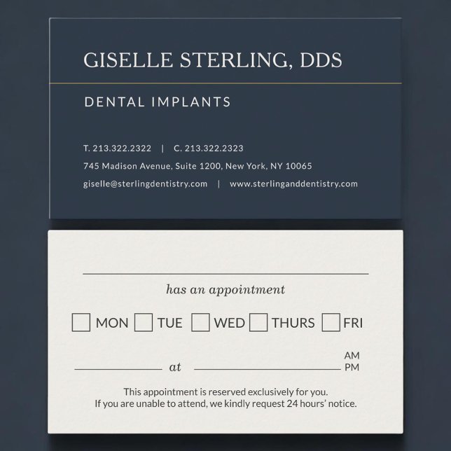 Dental Implants Office Appointment Reminder Card (Creator Uploaded)
