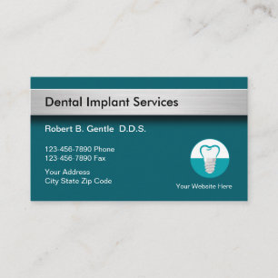 Dental Implants Patient Appointment Business Cards