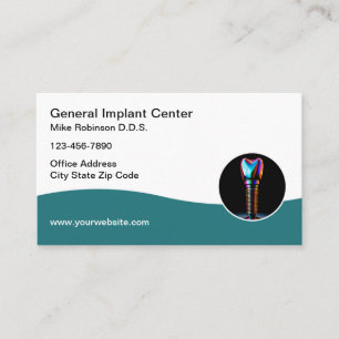 Dental Implants Theme Business Cards