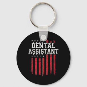 Dental Istant American Flag Usa Patriot Patriotic Key Ring