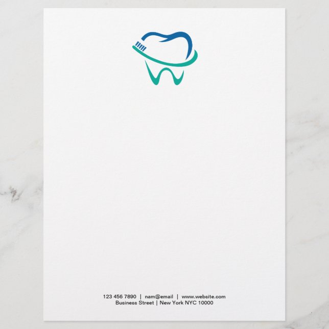 Dental Logo Letterhead Business Stationary (Front)