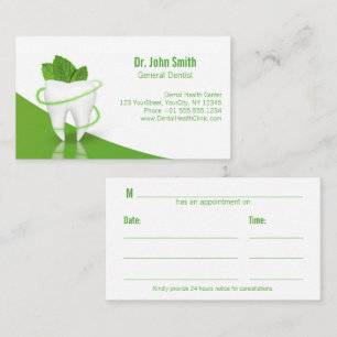 Dental Medical Mint Leaf Tooth - Appointment