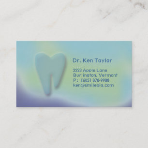 Dental Molar Business Card Blue / Purple