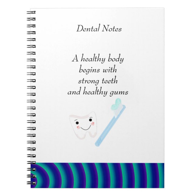Dental Notes Clean Teeth Notebook (Front)