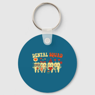 Dental nurse squad valentine's day teeth hygienic key ring