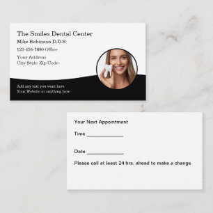 Dental Office Business Card Appointment Combo