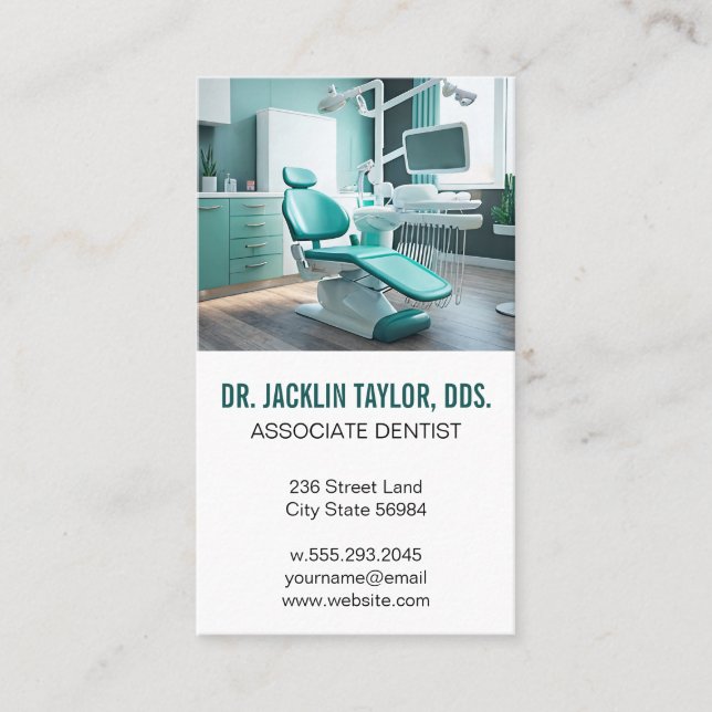 Dental Office Chair | Health Care Business Card (Front)