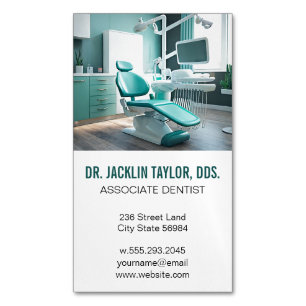 Dental Office Chair Health Care Magnetic Business Card