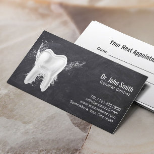 Dental Office Chalkboard Dentist Appointment Card