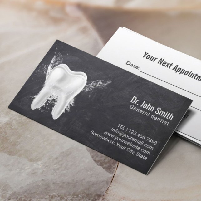 Dental Office Chalkboard Dentist Appointment Card (Creator Uploaded)