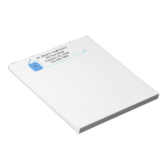 Dental Office Dental Floss Notepad (Angled)