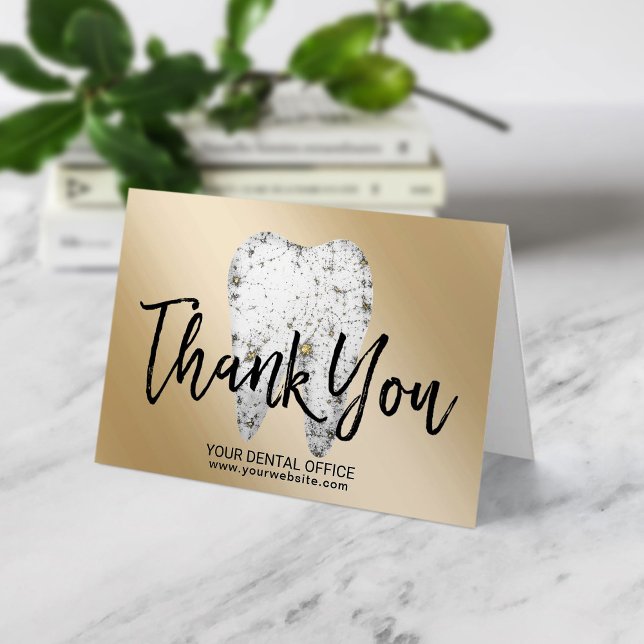 Dental Office Dentist Modern Gold Thank You (Creator Uploaded)