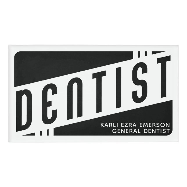 Dental Office Name Tag (Front)