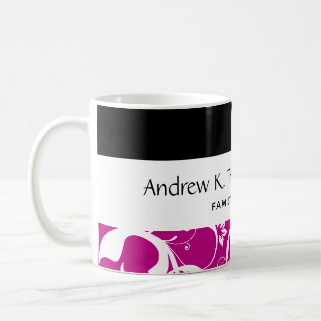 Dental Office Staff Pro Damask Coffee Mug (Left)