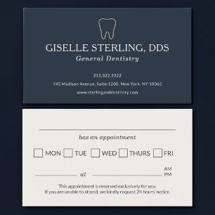 Dental Office Tooth Appointment Professional Card