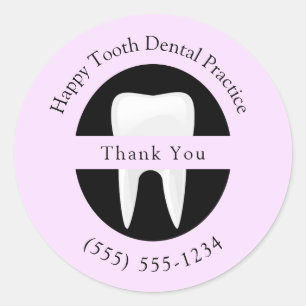Dental Orthodontist Thank You Custom Pink Classic Round Sticker