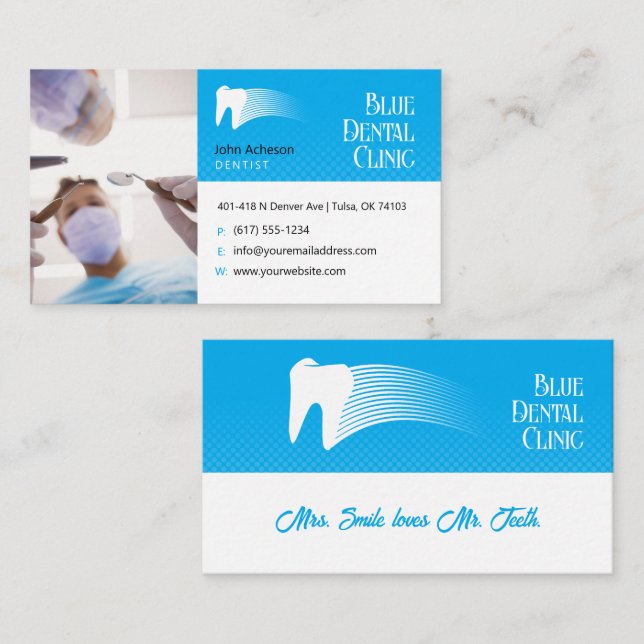 dental practice | Medical Professional Business Card (Front/Back)