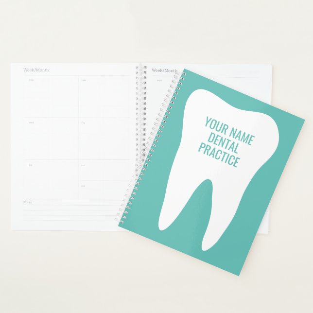 Dental practice planner book with tooth design (Display)