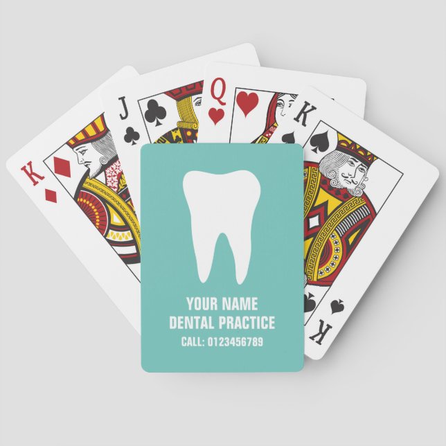 Dental practice playing cards gift for dentist (Back)