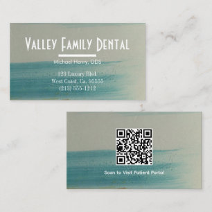 Dental Practice Santa Fe Turquoise QR  Business Card