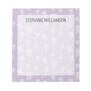 Dental Professional and Student Tooth Pattern Notepad