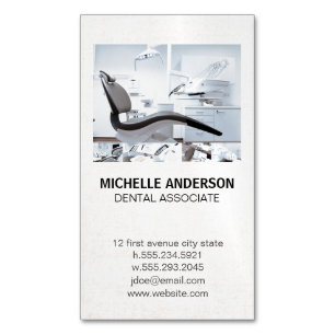 Dental Professional Dentist Office Magnetic Business Card