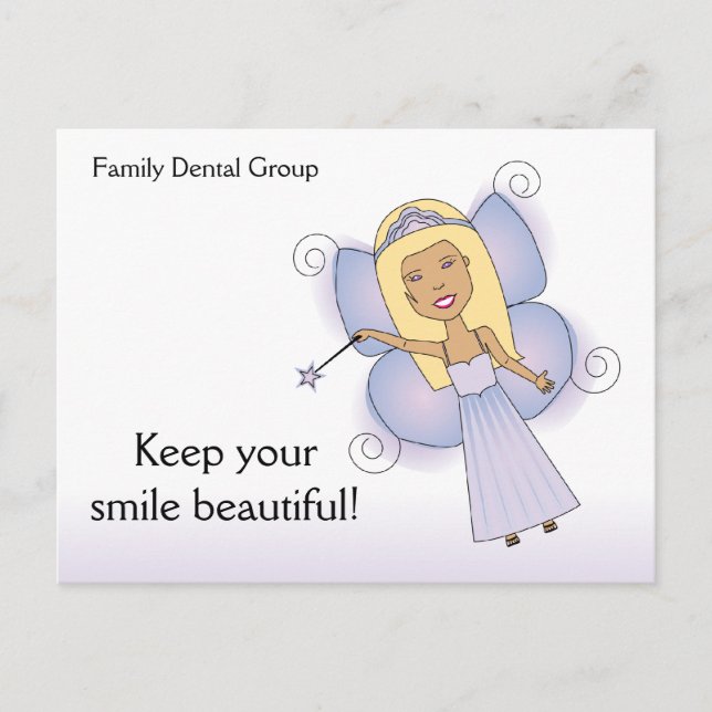 Dental Reminder Card, Keep your smile beautiful! Postcard (Front)