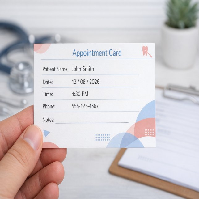 Dental Reminder Cards for Clinic Appointments (Creator Uploaded)