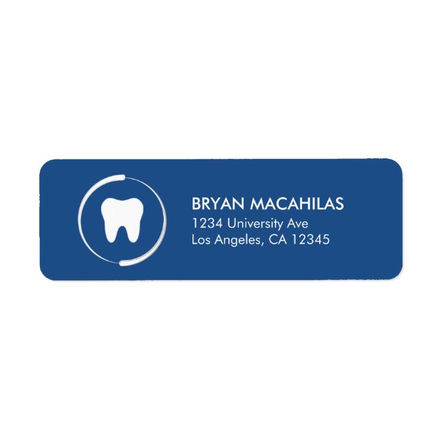 Dental Return Address Label (Front)