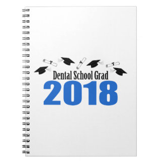 Dental School Grad 2018 Caps And Diplomas (Blue) Notebook