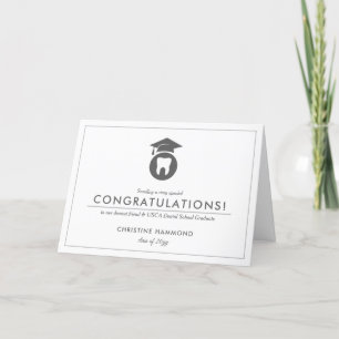 Dental School Graduate   Clean + Minimal Congrats Thank You Card