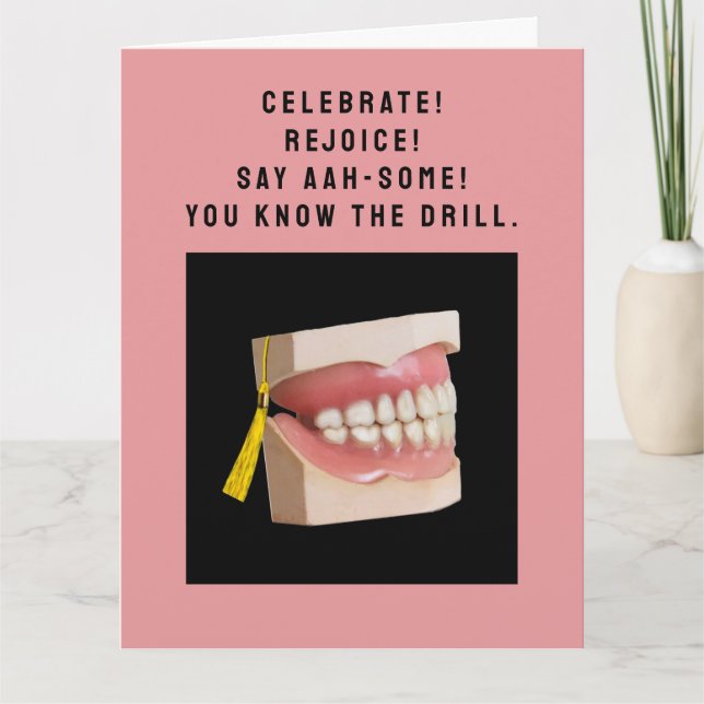 Dental School Graduation Dentist Congrats Card (Front)
