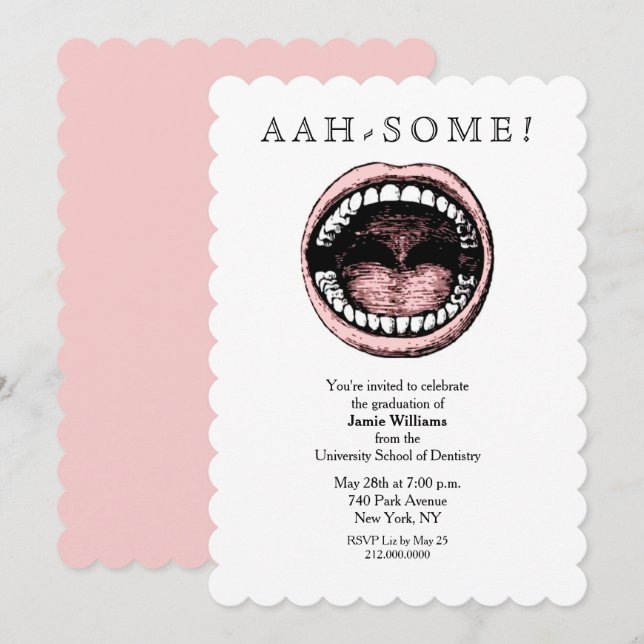Dental School Graduation Invitation (Front/Back)