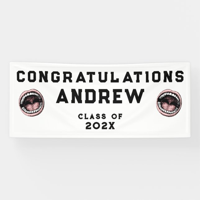 Dental School Graduation Party Banner (Horizontal)