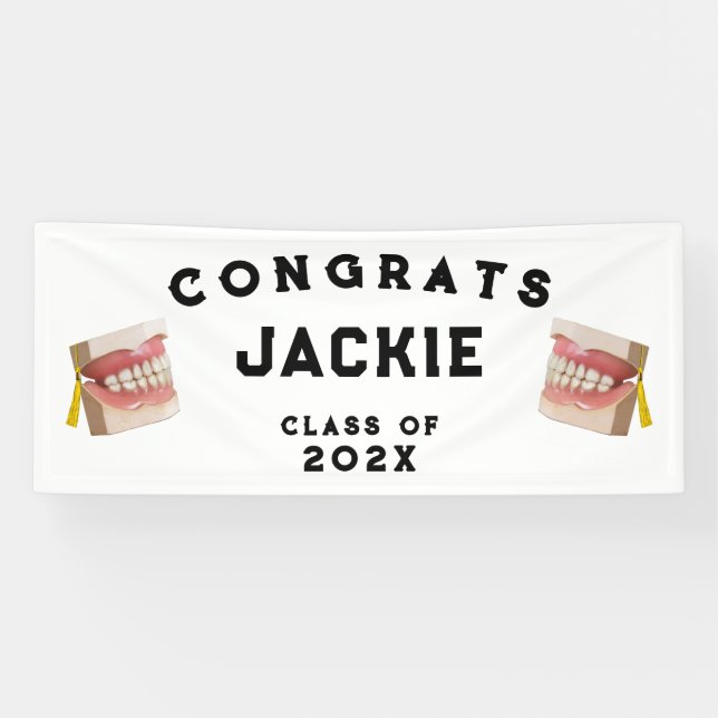 Dental School Graduation Party Banner (Horizontal)