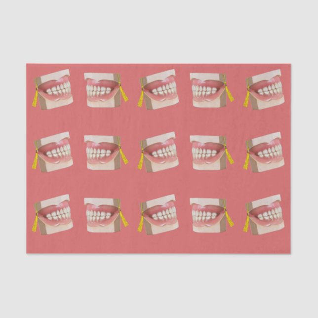 Dental School Graduation Party Gift Tissue Paper (Front)