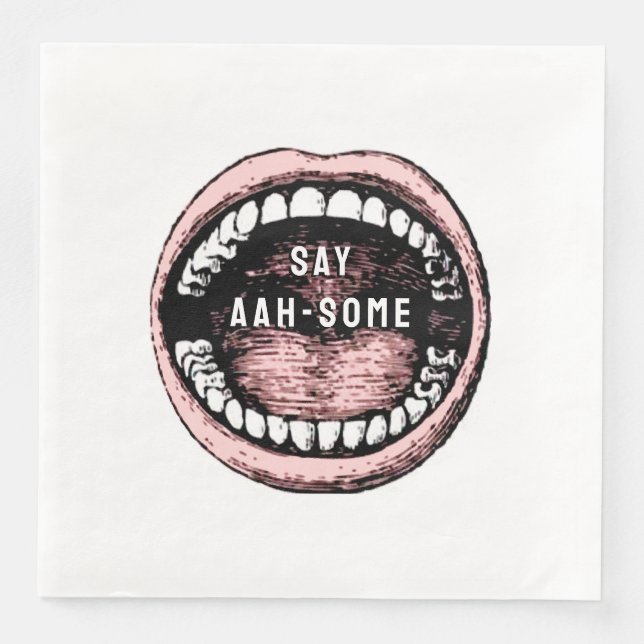 Dental School Graduation Party Napkin (Front)