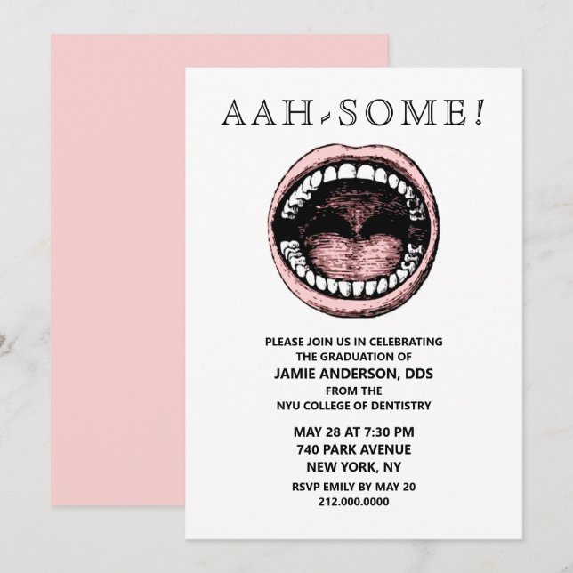 Dental School Party Invitation (Front/Back)
