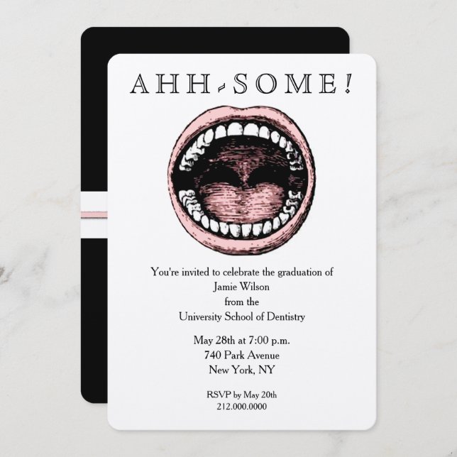 Dental School Party Invitation (Front/Back)